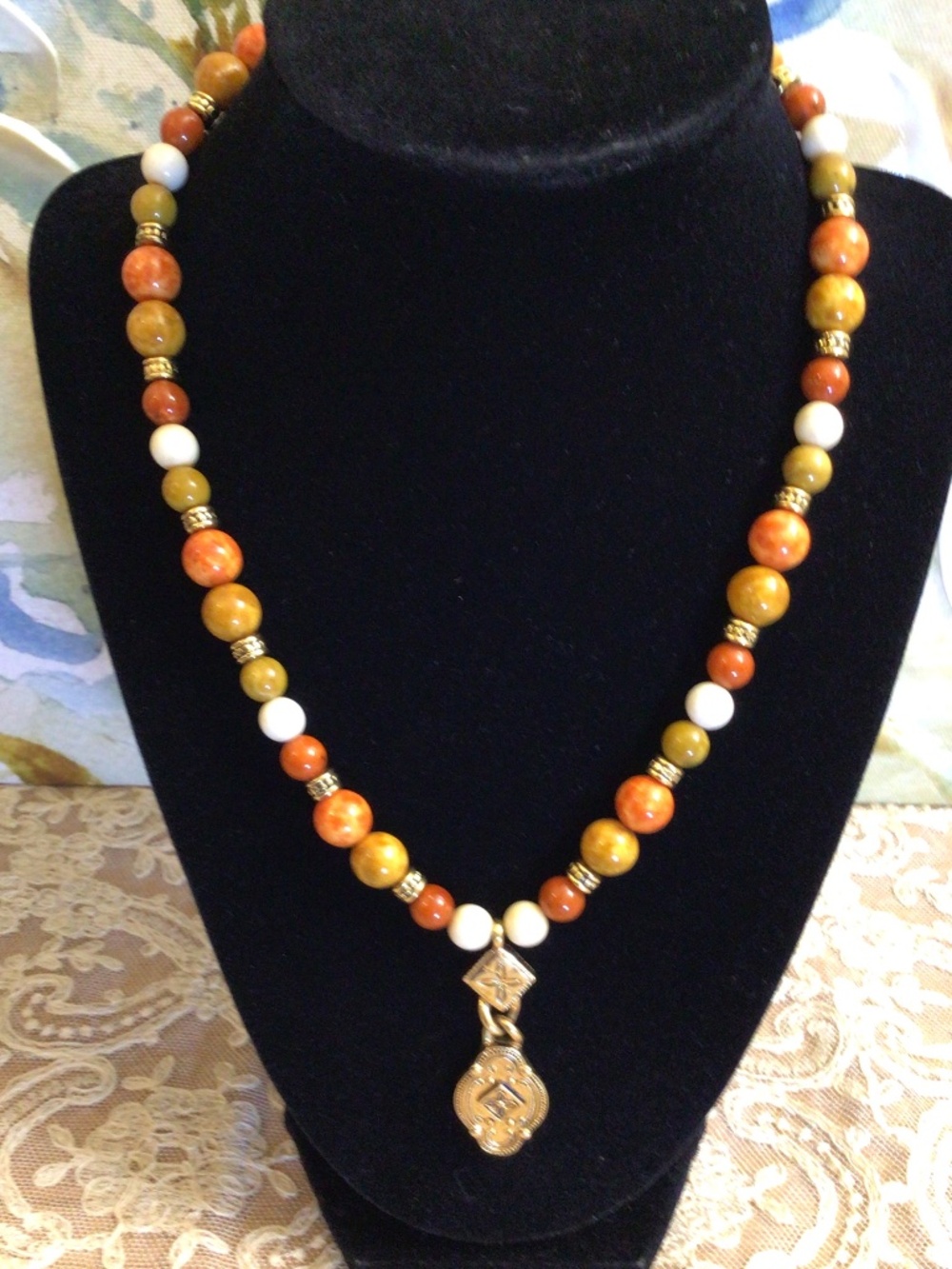 Autumn Blend Beaded Necklace from Natural Collection line by The Napier Co 1985